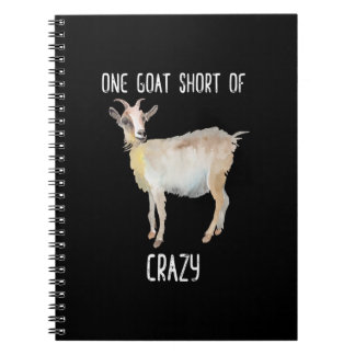 Eine Ziege Kurze verrückte, lustige Ziege Notizblock