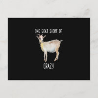 Eine Ziege Kurze verrückte, lustige Ziege