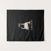 Eine Ziege Kurze verrückte, lustige Ziege Wandteppich (Vorderseite (Horizontal))