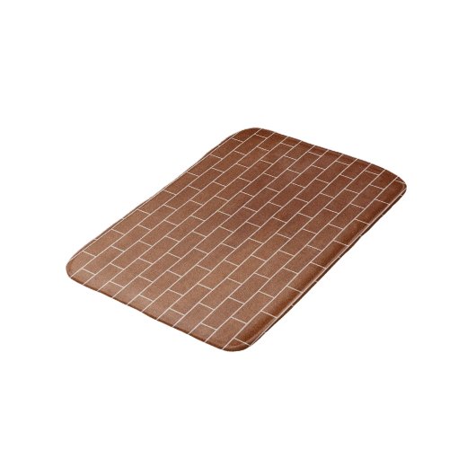 Eine Ziegelmauer Badematte (Schrägansicht)