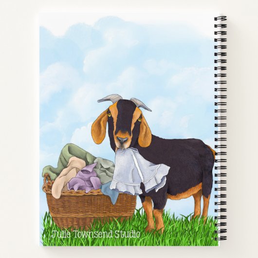 Eine Ziegennotiz - Behalt deine Ziegen gerade Notizblock (Rückseite)