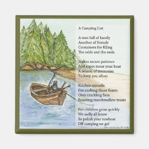 Eine zu betrachten Campings-Liste Magnet