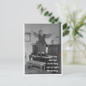 Eine zu viele Cups Kaffee Postkarte (Stehend Vorderseite)