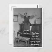 Eine zu viele Cups Kaffee Postkarte (Vorne/Hinten)