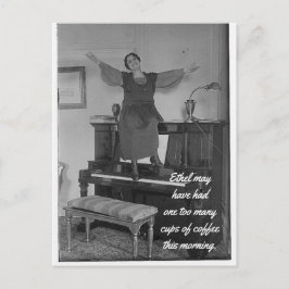 Eine zu viele Cups Kaffee Postkarte