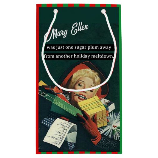 Eine Zuckerplatte weg von einer anderen Urlaubssün Kleine Geschenktüte (Rückseite)