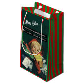 Eine Zuckerplatte weg von einer anderen Urlaubssün Kleine Geschenktüte (Rückseite Schrägansicht)