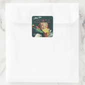 Eine Zuckerplatte weg von einer anderen Urlaubssün Quadratischer Aufkleber (Tasche)