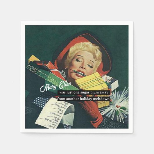 Eine Zuckerplatte weg von einer anderen Urlaubssün Serviette (Vorderseite)