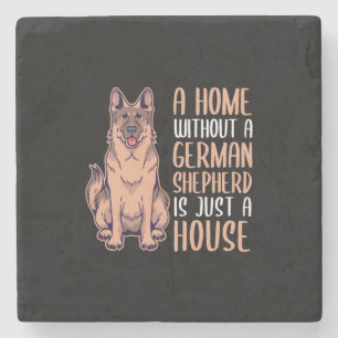 Eine Zuhause ohne deutschen Schäferhund ist eine Z Steinuntersetzer