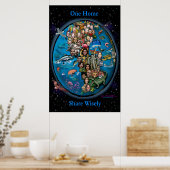 Eine Zuhause Share klug Poster (Küche)