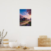 Eine Zuhause unter den Blüten Poster (Küche)