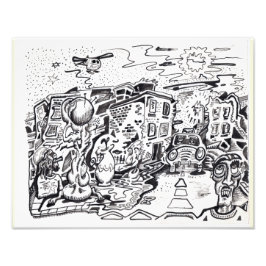 Eine Zuhause zum Spazierengehen Fotodruck