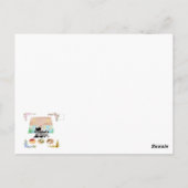 Eine Zuhause, zwei Katzen, drei Mahlzeiten, vier J Postkarte (Rückseite)