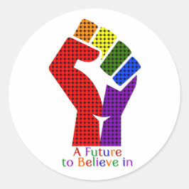 Eine Zukunft, die an LGBT glaubt Runder Aufkleber