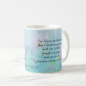 Eine Zukunft und Hoffnung - Jeremiah 29:11 Kaffeetasse (VorderseiteRechts)