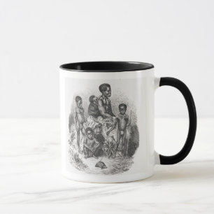 Eine Zulufamilie von der Geschichte der Menschheit Tasse