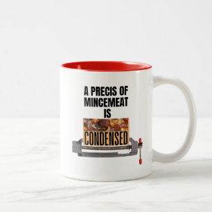 Eine Zusammenfassung von Mincemeat ist kondensiert Zweifarbige Tasse