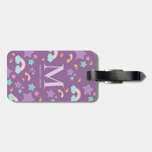 Eineisige Personalisierte Monogramm-Beutel/Gepäckm Gepäckanhänger (Rückseite horizontal)