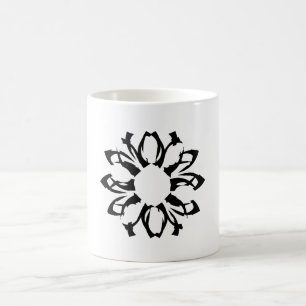 Einelement-Blumenmuster-Tasse Kaffeetasse