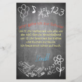 Einelkarte zur Einschulung (Rückseite)