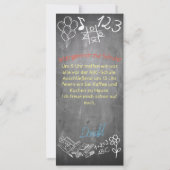 Einelkarte zur Einschulung (Rückseite)