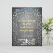 Einelkarte zur Einschulung (Stehend Vorderseite)