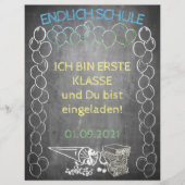 Einelkarte zur Einschulung (Vorderseite)