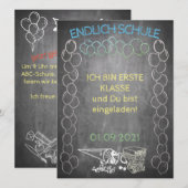 Einelkarte zur Einschulung (Vorne/Hinten)