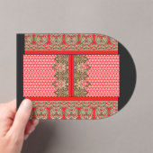 einem Kreuzstich mit roter Grenze Acryleinladungen (Insitu (Handheld))