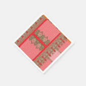 einem Kreuzstich mit roter Grenze Serviette (Ecke)