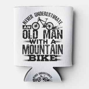 Einen alten Mann mit Mountainbike nie unterschätz Dosenkühler