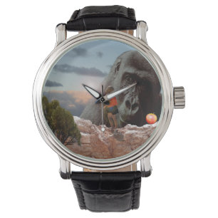 einen Apfel mit einem Gorilla teilen, Armbanduhr