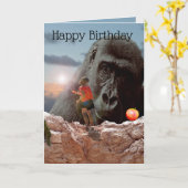 einen Apfel mit einem Gorilla teilen, Karte (Gelbe Blume)