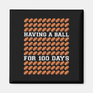Einen Ball für 100 Tage Schul-Fußball-Lehrer Magnet