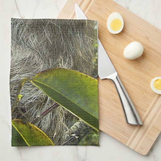 Einen Baum hinauf Geschirrtuch (Viertel Falte)