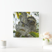 Einen Baum hinaufziehen Quadratische Wanduhr (Zuhause)