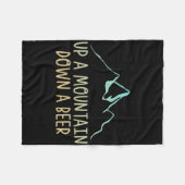 Einen Berg hinunter zu einem Bier-Wanderfreund — Fleecedecke (Vorderseite (Horizontal))