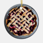 Einen Berry Merry Xmas wünschen | Funny Food Puff Keramik Ornament (Vorne)