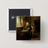 Einen Buchstaben versiegeln, 1890 (Öl auf Platte) Button (Vorne & Hinten)