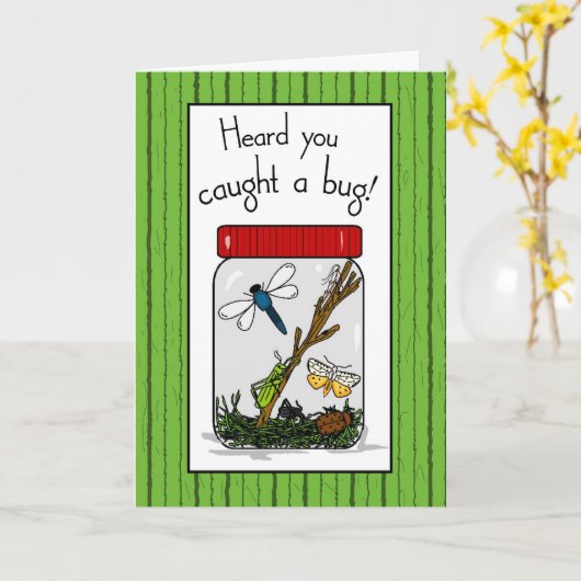 Einen Bug gut bekommen Karte (Gelbe Blume)