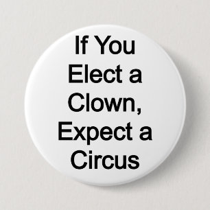 Einen Clown wählen, einen Zirkus erwarten Button