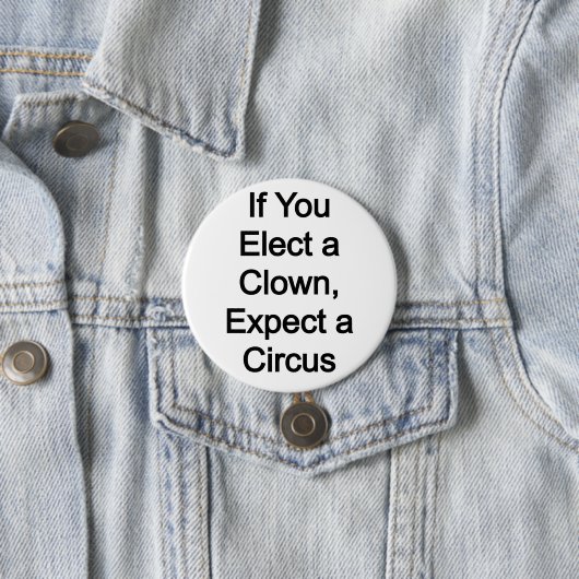 Einen Clown wählen, einen Zirkus erwarten Button (Beispiel)