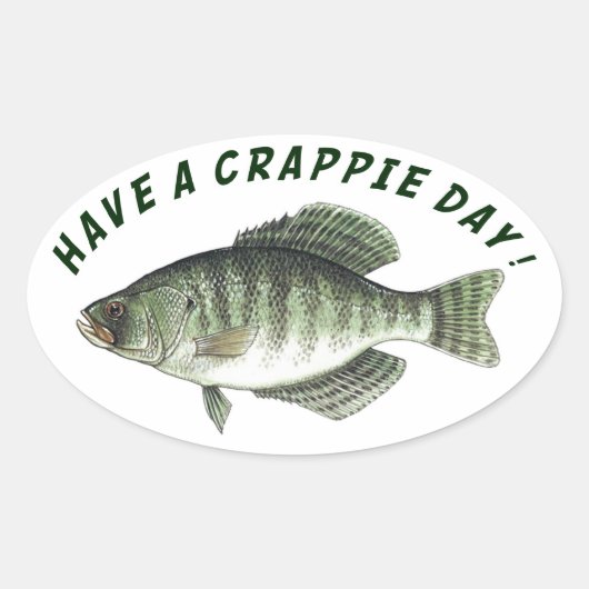 Einen Crappie-Tag! Ovaler Aufkleber (Vorderseite)