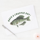 Einen Crappie-Tag! Ovaler Aufkleber (Umschlag)