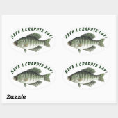 Einen Crappie-Tag! Ovaler Aufkleber (Blatt)