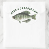 Einen Crappie-Tag! Ovaler Aufkleber (Tasche)