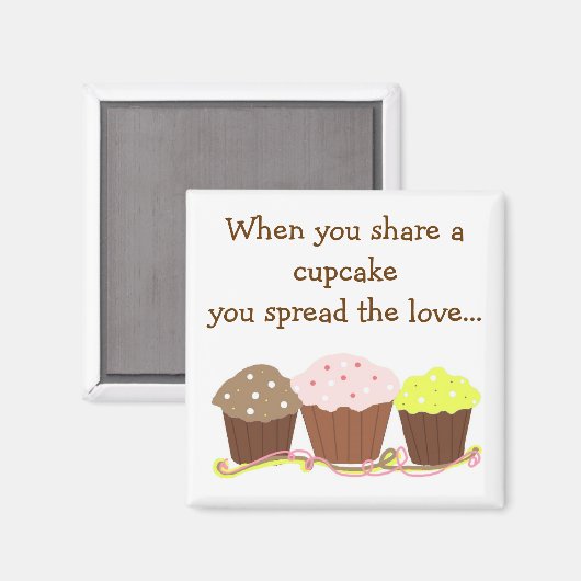 Einen Cupcake teilen ... Magnet (Vorderseite/Rückseite)