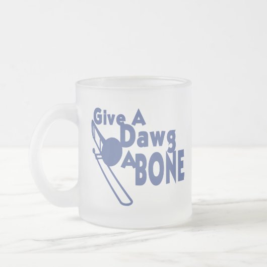 Einen Dawg einen Knochen geben Mattglastasse (Links)