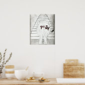 Einen Elefanten auf die Treppen schieben Poster (Küche)